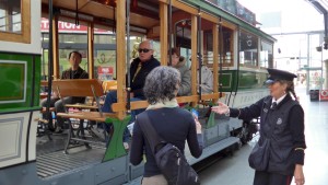 Getting on the tram in ChCh