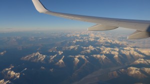 NZ mountains on flight to Australia