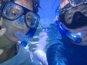 Saying hello under water