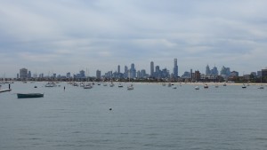 View from St. Kilda towards Melbourne city