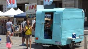 Passion fruit popsicle at market