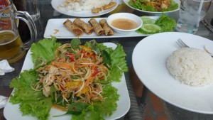 Banana blossom salad and other yummy Khmer food