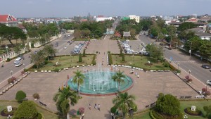 View from the top of Patuxai Arch, Vientiane