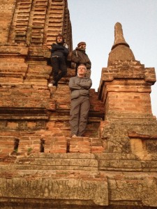 Gary watching the sunrise, Bagan