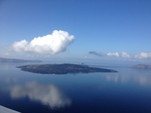 White cloud reflection