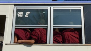 Monks on a bus