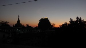 Sunset behind Mt. Popa