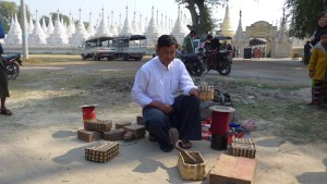 Snake charmer/magician, Mandalay