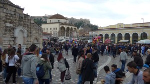 At the stadium, with Acropolis in the background