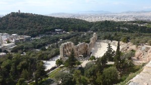 View of theatre from the Acropolis