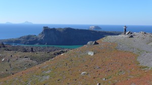 View from Nea Kameni volcanic island