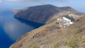 Oia in the distance