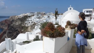 Looking at Oia