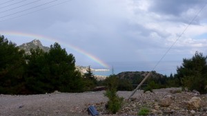 Lovely rainbow on our drive between Rhodes Town and Lindos