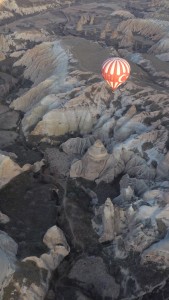 Looking down at the valley