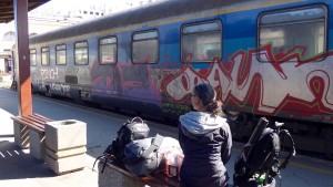 Our train to Zagreb