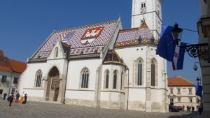 Loved the roof tiles on this church